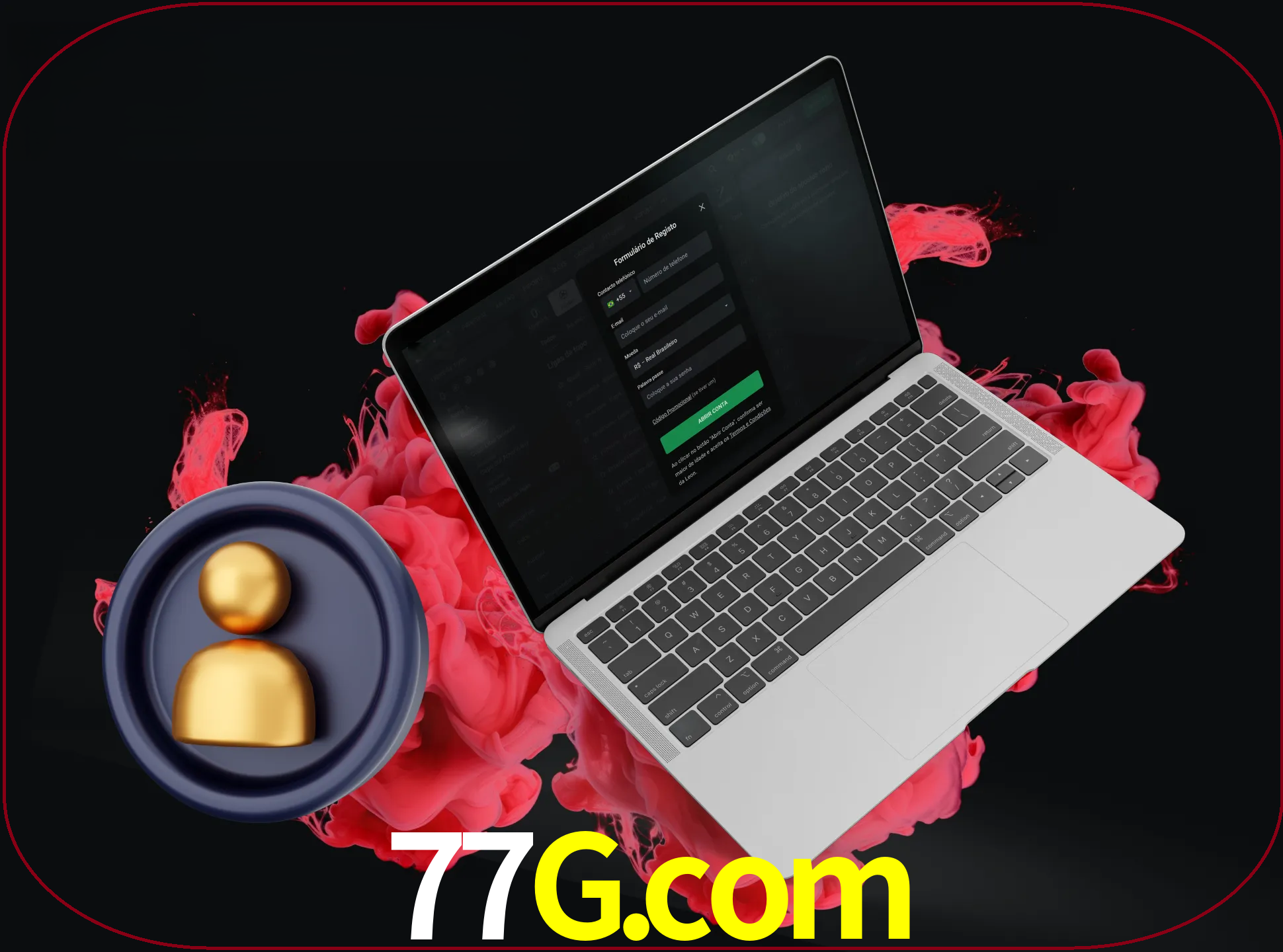 No cabeçalho do site 77g, clique no botão que o levará a um formulário especial onde terá de introduzir as suas informações actuais.