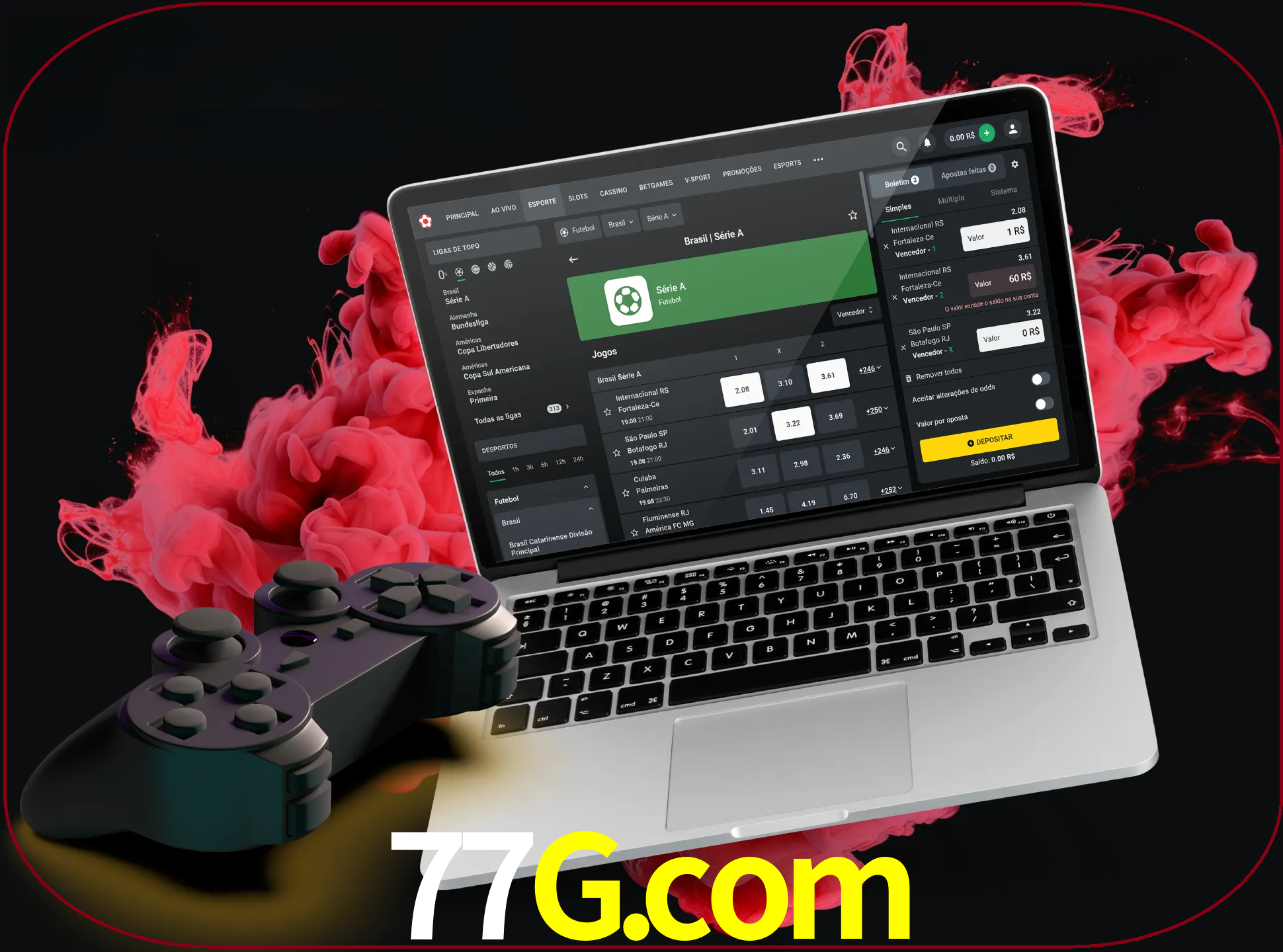 Visite a secção especial de jogos de vídeo em 77g para descobrir em que jogos pode apostar e ganhar muito dinheiro.