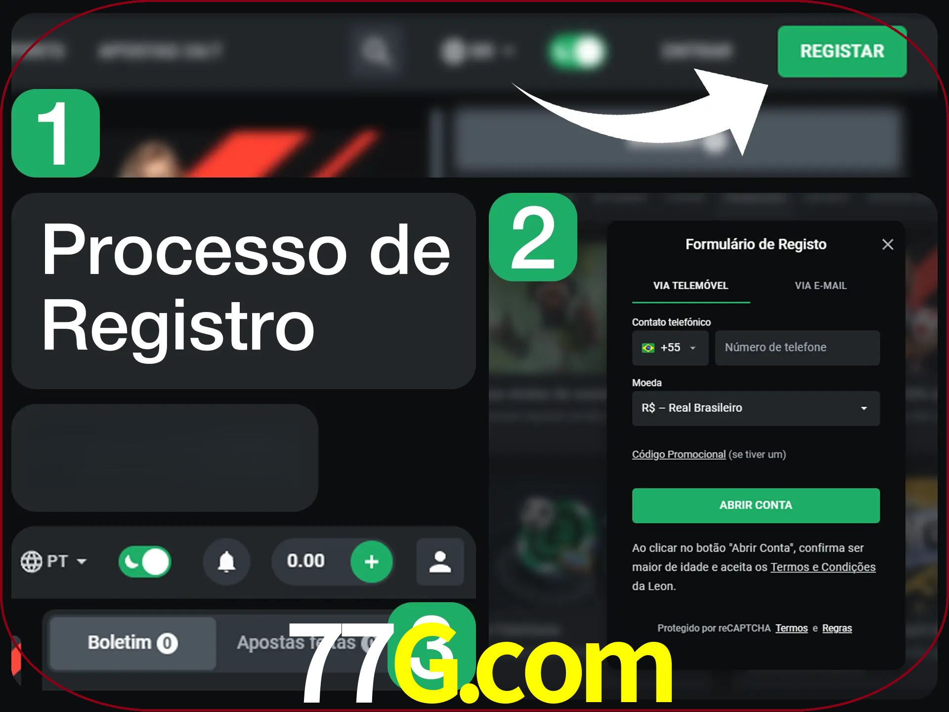 O processo de registro na LeonBet é simples.